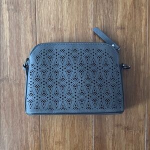 Chic Black Laser-Cut Crossbody Bag